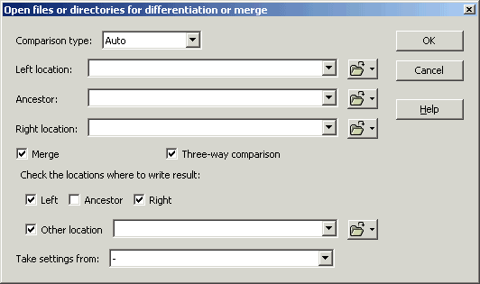 Two-way files merge