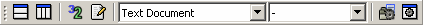 Text document comparison/merging toolbar