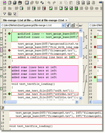 Left side of side-by-side text merge